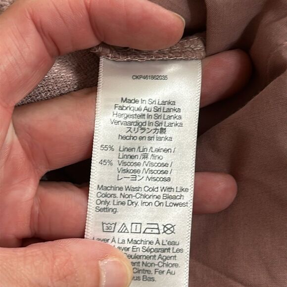 NWT Madewell Breezewoven Pull-On High-Rise Straight Pants Mauve Shadow - Picture 6 of 6